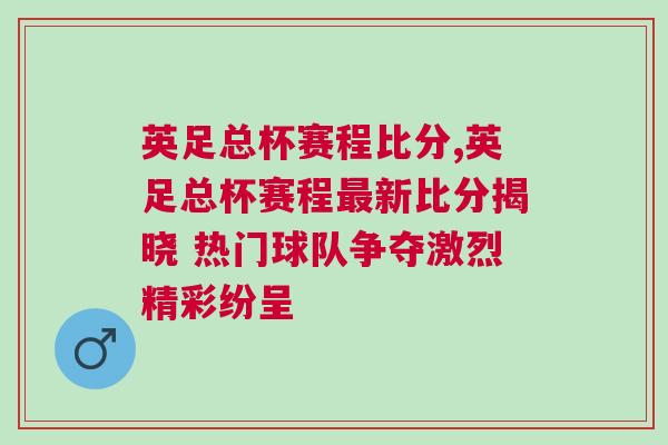 英足總杯賽程比分,英足總杯賽程最新比分揭曉 熱門球隊(duì)爭(zhēng)奪激烈精彩紛呈