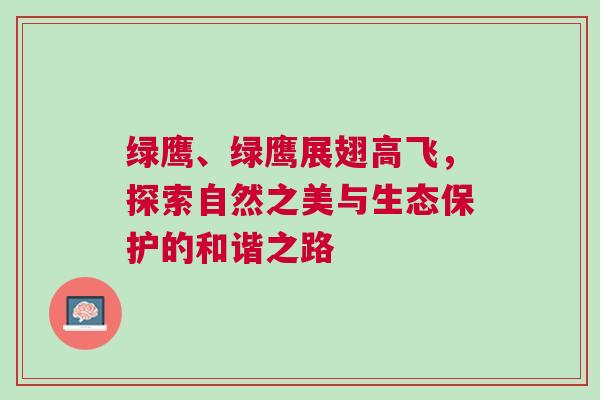 綠鷹、綠鷹展翅高飛,探索自然之美與生態(tài)保護(hù)的和諧之路 綠鷹、綠鷹展翅高飛,探索自然之美與生態(tài)保護(hù)的和諧之路