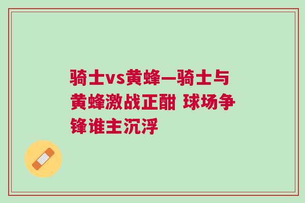 騎士vs黃蜂—騎士與黃蜂激戰正酣 球場爭鋒誰主沉浮 騎士vs黃蜂—騎士與黃蜂激戰正酣 球場爭鋒誰主沉浮