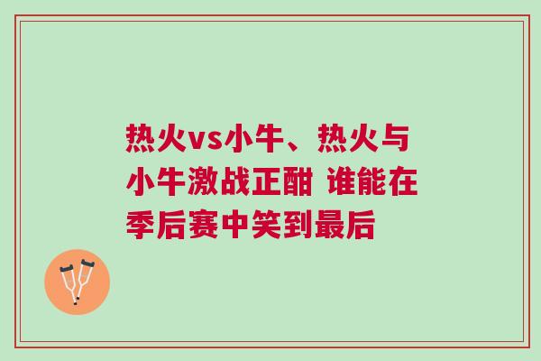 熱火vs小牛、熱火與小牛激戰正酣 誰能在季后賽中笑到最后