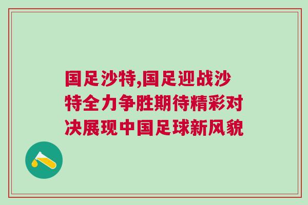 國足沙特,國足迎戰沙特全力爭勝期待精彩對決展現中國足球新風貌