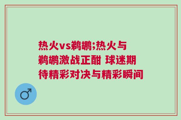 熱火vs鵜鶘;熱火與鵜鶘激戰正酣 球迷期待精彩對決與精彩瞬間