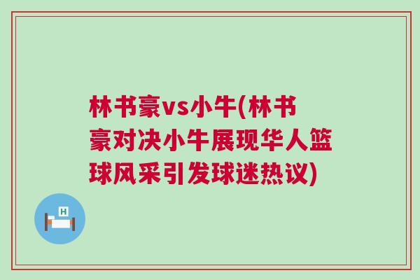 林書豪vs小牛(林書豪對決小牛展現華人籃球風采引發球迷熱議)