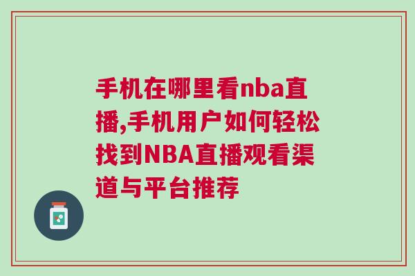 手機在哪里看nba直播,手機用戶如何輕松找到NBA直播觀看渠道與平臺推薦