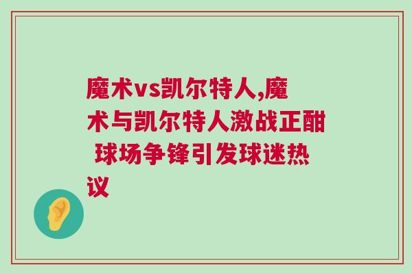 魔術vs凱爾特人,魔術與凱爾特人激戰正酣 球場爭鋒引發球迷熱議