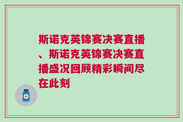 斯諾克英錦賽決賽直播、斯諾克英錦賽決賽直播盛況回顧精彩瞬間盡在此刻