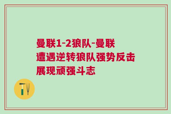 曼聯(lián)1-2狼隊(duì)-曼聯(lián)遭遇逆轉(zhuǎn)狼隊(duì)強(qiáng)勢(shì)反擊展現(xiàn)頑強(qiáng)斗志